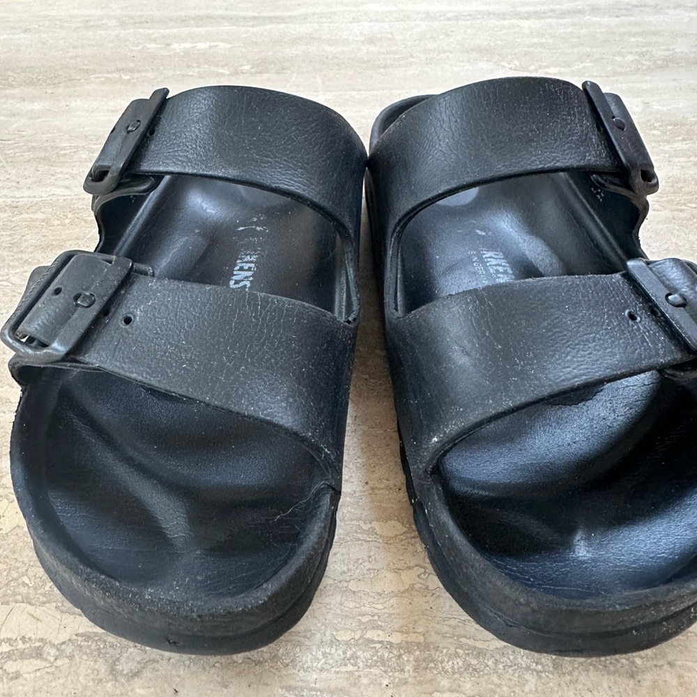 Black Double Strap Birkenstocks Sandals Sz 8